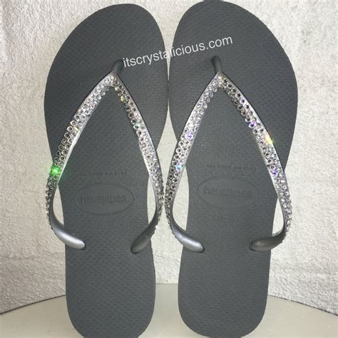 havaianas sandals with swarovski crystals.